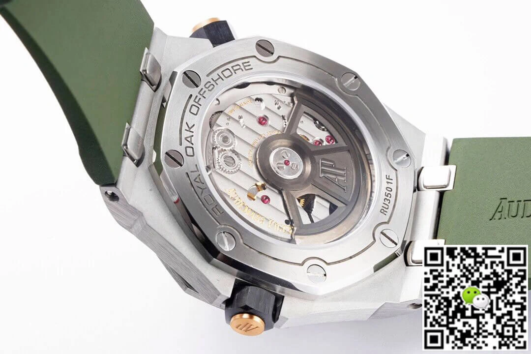 Audemars Piguet Royal Oak Offshore 15720ST.OO.A052CA.01 ZF Factory 1:1 Best Edition Replica Watch Green Strap